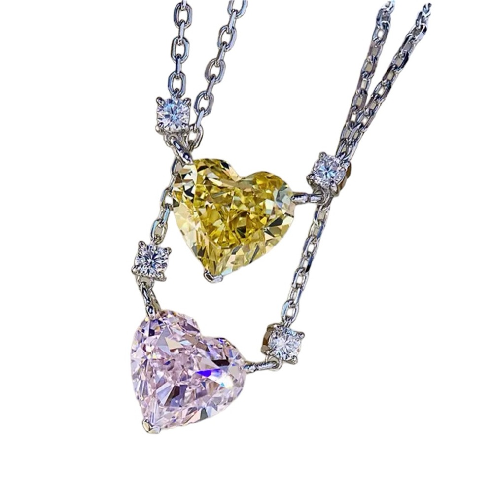 Dainty Crystal Heart Necklace - Picture 7 of 14